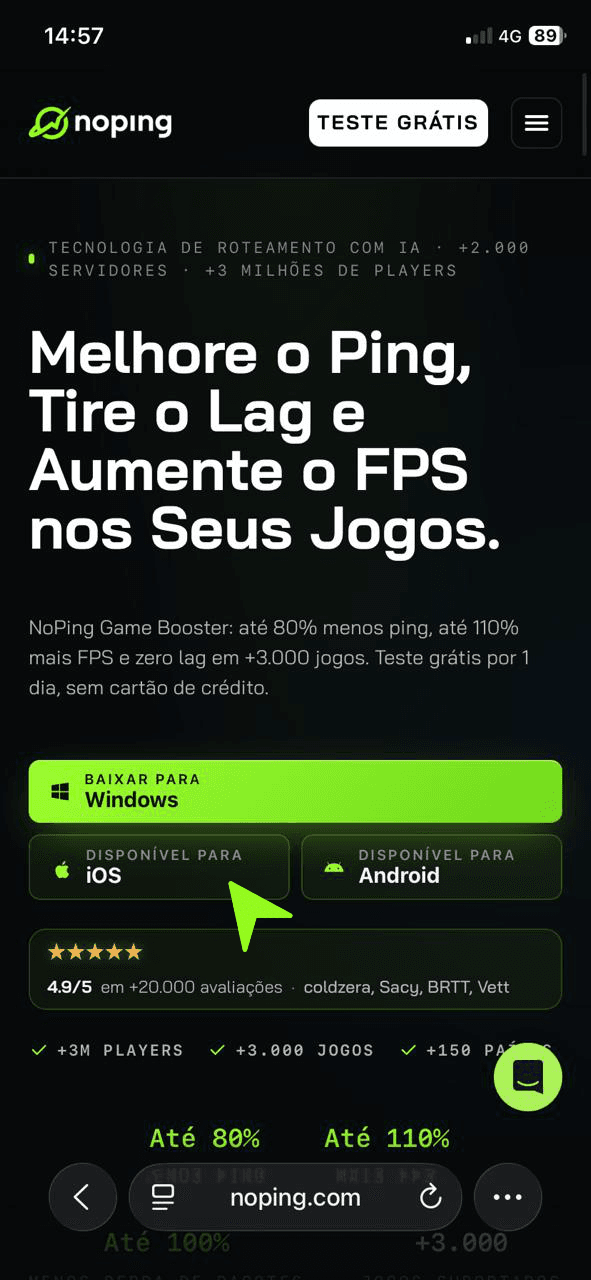 Abra o download no iPhone ou iPad