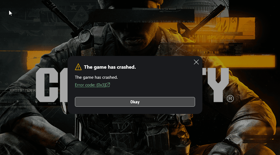 erro 0x3 em Black Ops 6