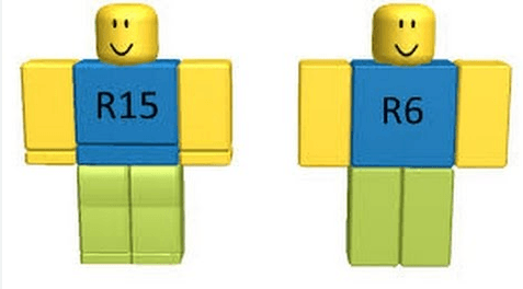 Roblox R15 and R6 comparison
