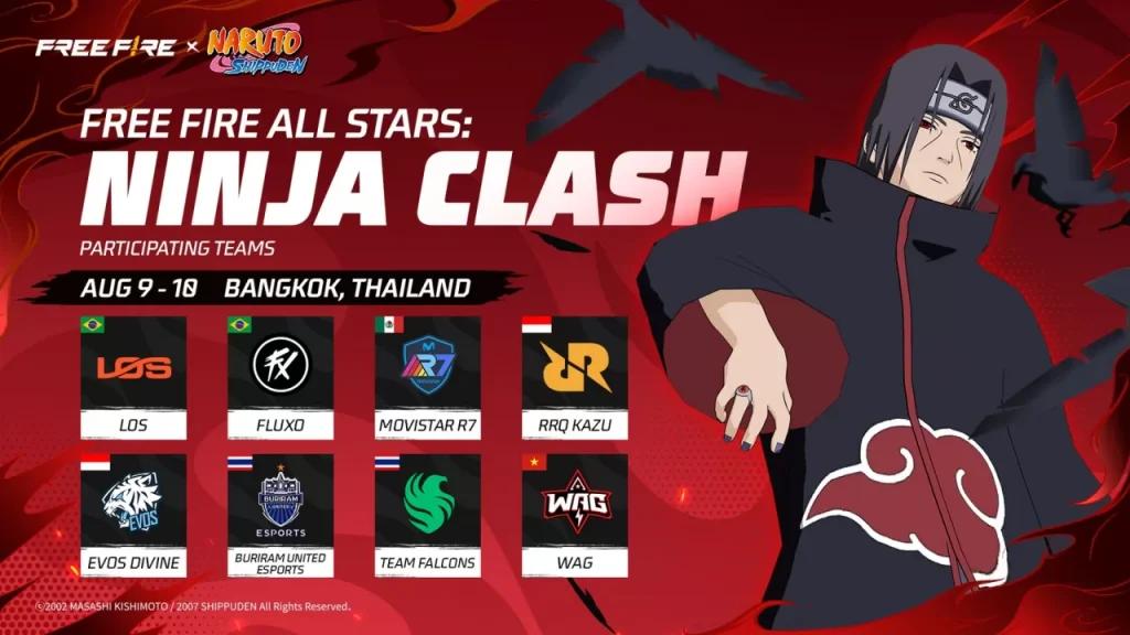 Free Fire X Naruto Shippuden Chapter 2: Ninja War. Teams Ninja Clash