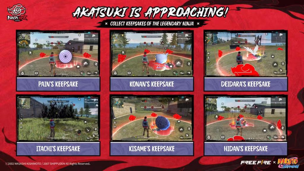 akatsuki keepsakes. Free Fire X Naruto Shippuden Chapter 2: Ninja War