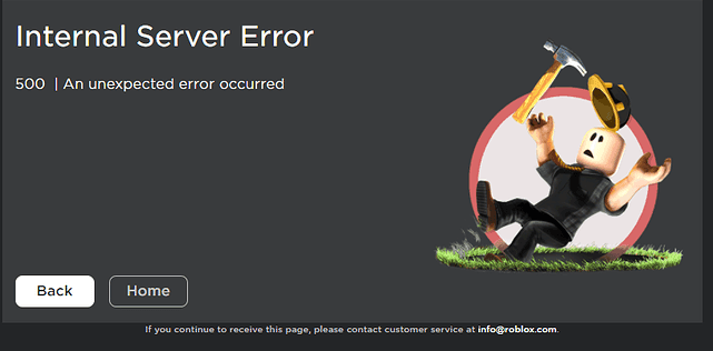 roblox error 500