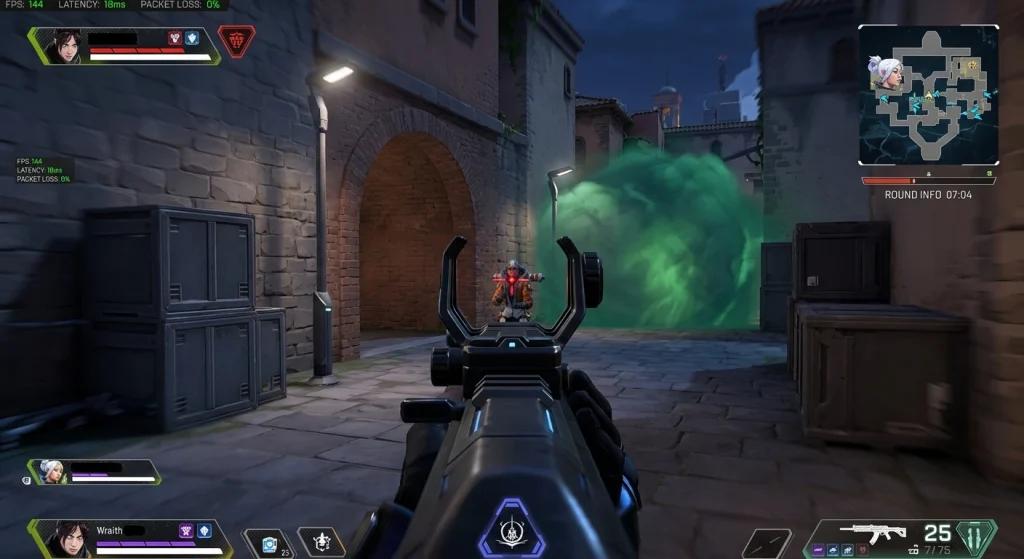 High ping in Apex Legends turning into stable low ping on the server during ranked matches clean regular hits in mid game peek
