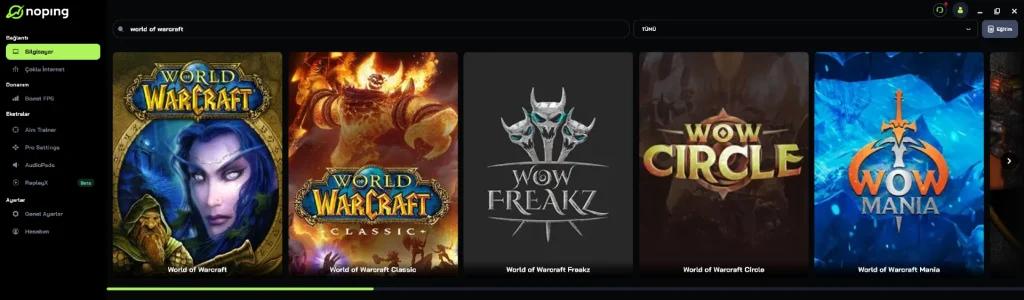World of Warcraft -1 pesquisar jogo